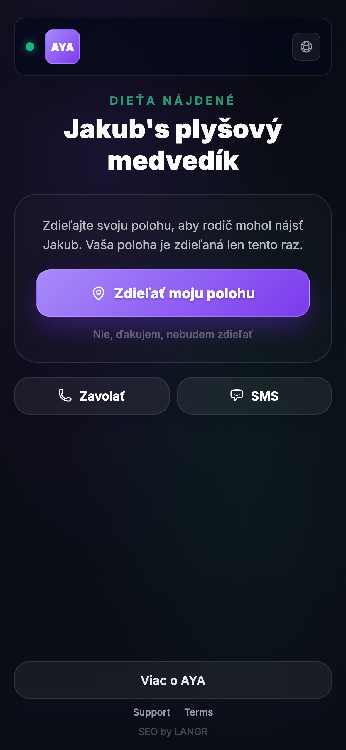 Čo nálezca vidí