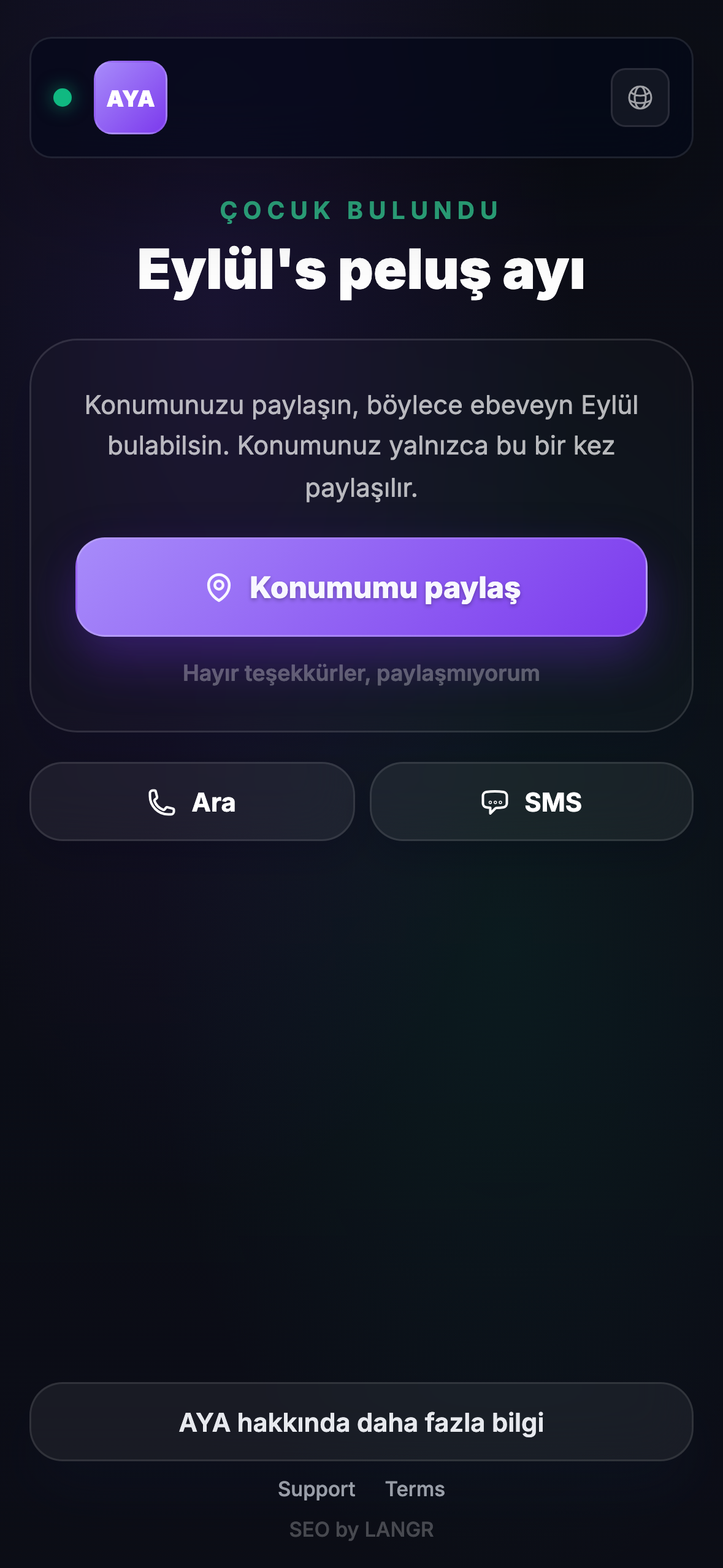Bulan kişi ne görür